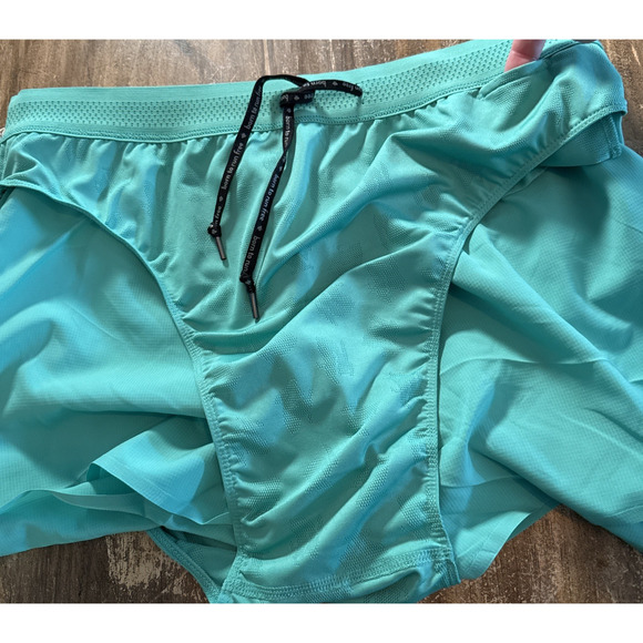 Rabbit Running Shorts Mens Blue Mint Leaf Shorteez 2" Lightweight Lined Pocket L - Picture 6 of 6